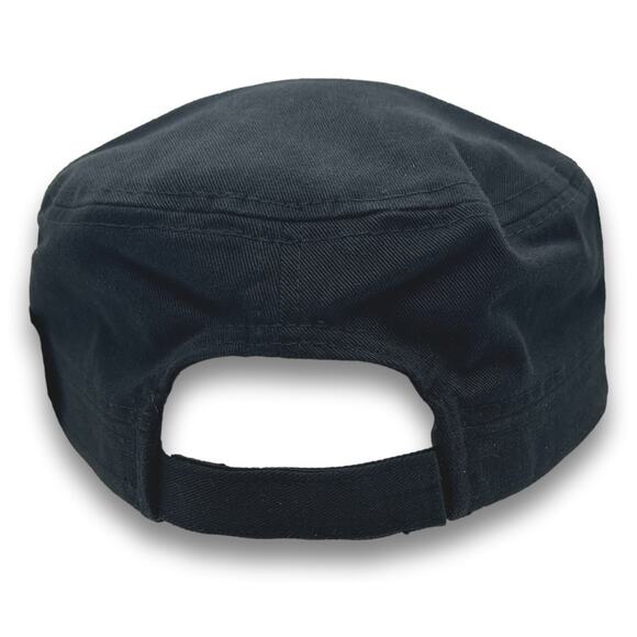 Sunflower Graphic Cadet Hat Rhinestone Round Top BDU Baseball Castro Cap - Picture 4 of 6